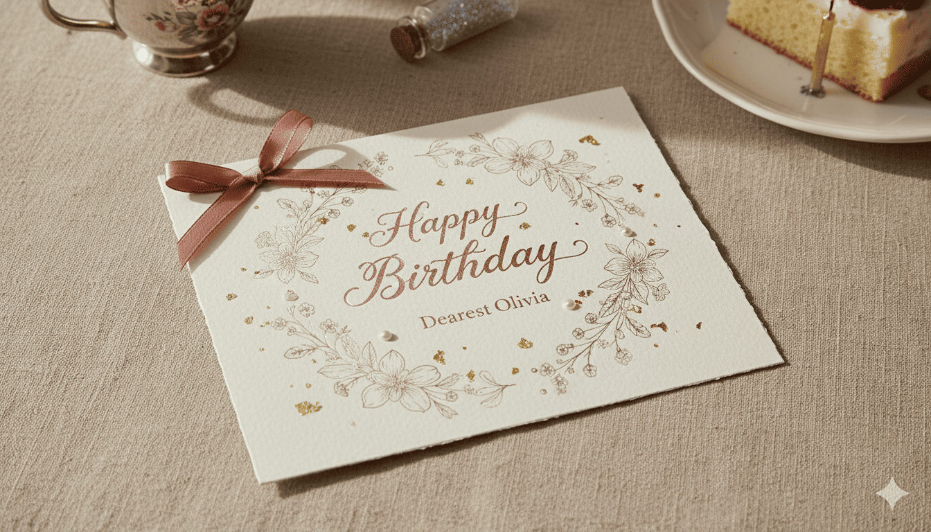 Elegant birthday greeting card